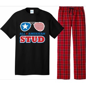 All American Stud Funny 4th Of July Independence Day Gift Pajama Set