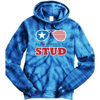 All American Stud Funny 4th Of July Independence Day Gift Tie Dye Hoodie