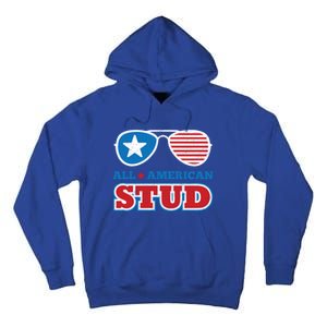 All American Stud Funny 4th Of July Independence Day Gift Tall Hoodie