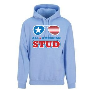 All American Stud Funny 4th Of July Independence Day Gift Unisex Surf Hoodie