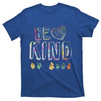 Asl American Sign Language Be Kind Hand Alphabet Gift T-Shirt