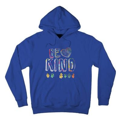 Asl American Sign Language Be Kind Hand Alphabet Gift Tall Hoodie