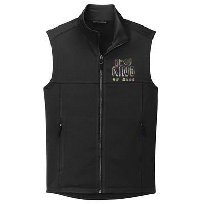 Asl American Sign Language Be Kind Hand Alphabet Gift Collective Smooth Fleece Vest