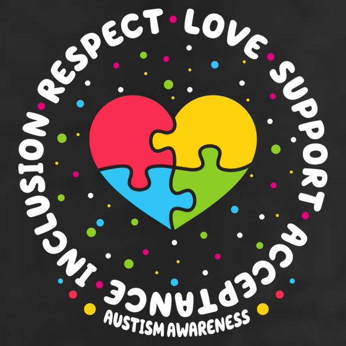 Autism Awareness Support Puzzle Heart Garment-Dyed Heavyweight T-Shirt
