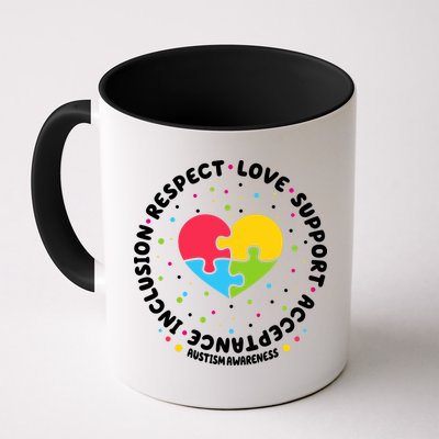 Autism Awareness Support Puzzle Heart Mug