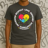 Autism Awareness Support Puzzle Heart T-Shirt
