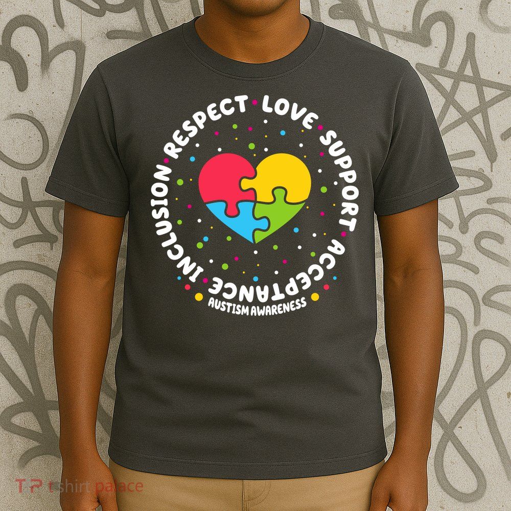 Autism Awareness Support Puzzle Heart T-Shirt