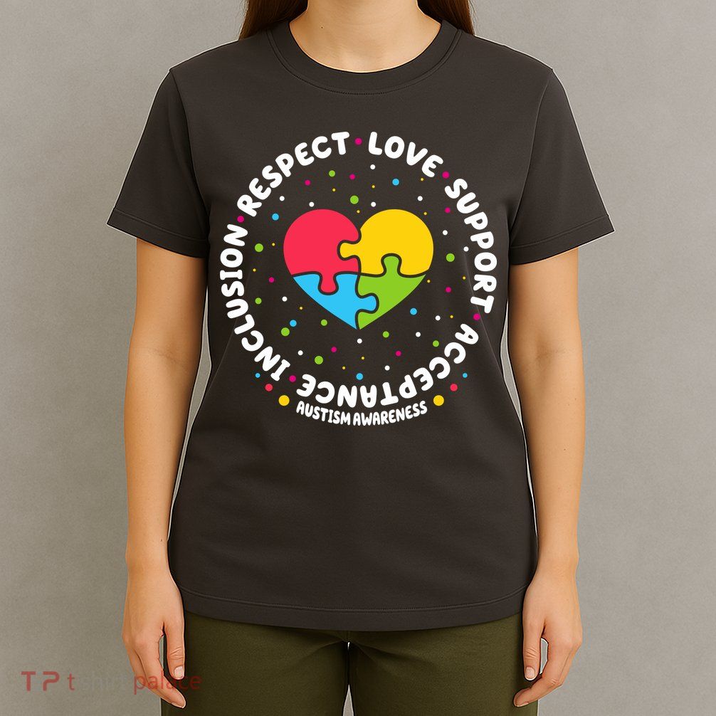 Autism Awareness Support Puzzle Heart T-Shirt