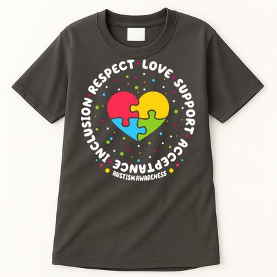 Autism Awareness Support Puzzle Heart Tall T-Shirt
