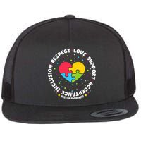 Autism Awareness Support Puzzle Heart Flatbill Hat