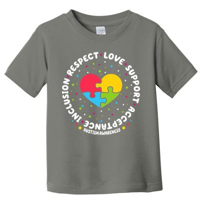 Autism Awareness Support Puzzle Heart Toddler T-Shirt