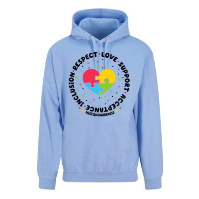 Autism Awareness Support Puzzle Heart Unisex Surf Hoodie