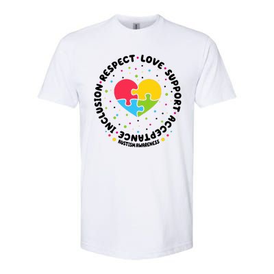 Autism Awareness Support Puzzle Heart Softstyle® CVC T-Shirt