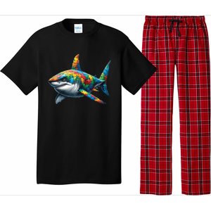 Autism Awareness Shark Puzzles Autism Mom Support Gift Pajama Set