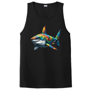 Autism Awareness Shark Puzzles Autism Mom Support Gift PosiCharge Competitor Tank