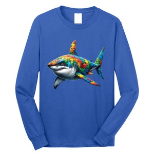 Autism Awareness Shark Puzzles Autism Mom Support Gift Long Sleeve Shirt