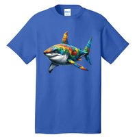 Autism Awareness Shark Puzzles Autism Mom Support Gift Tall T-Shirt