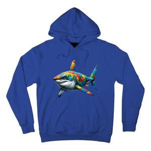 Autism Awareness Shark Puzzles Autism Mom Support Gift Tall Hoodie