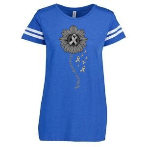 Aphasia Awareness Sunflower Gray Ribbon Support Family Enza Ladies Jersey Football T-Shirt