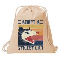 Adopt A S.T.R.E.E.T C..A.T Funny Opossum Drawstring Bag
