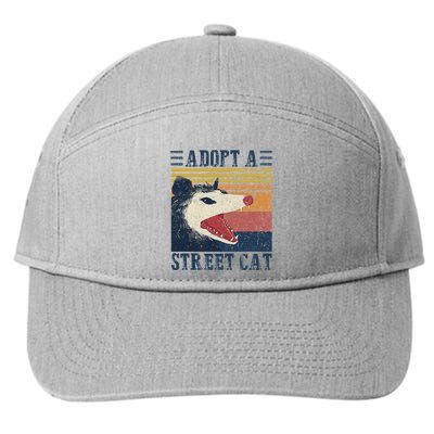 Adopt A S.T.R.E.E.T C..A.T Funny Opossum 7-Panel Snapback Hat