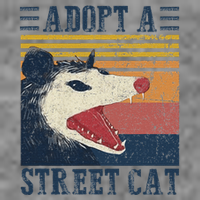 Adopt A S.T.R.E.E.T C..A.T Funny Opossum 7-Panel Snapback Hat