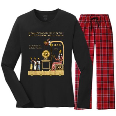 Anunnaki Alien Sumerian Gods Ancient Babylonian Women's Long Sleeve Flannel Pajama Set 