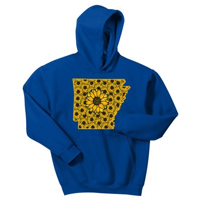 Arkansas America Summer Sunflower Flower Floral Art Nature Gift Kids Hoodie