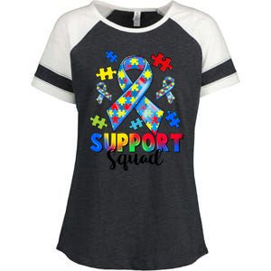 Autism Awareness Support Squad Enza Ladies Jersey Colorblock Tee