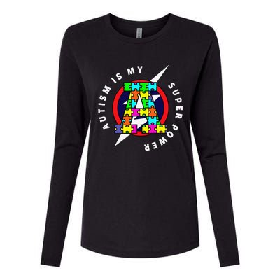 AUTISM, AUTISM SUPERHERO, AUTISM SUPERPOWER Womens Cotton Relaxed Long Sleeve T-Shirt