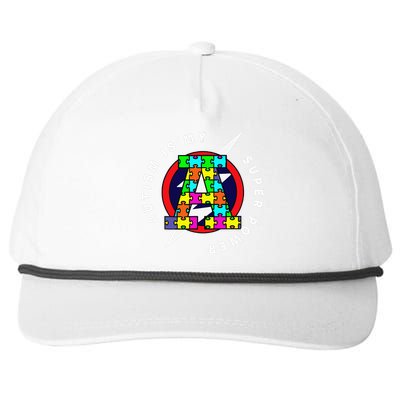 AUTISM, AUTISM SUPERHERO, AUTISM SUPERPOWER Snapback Five-Panel Rope Hat