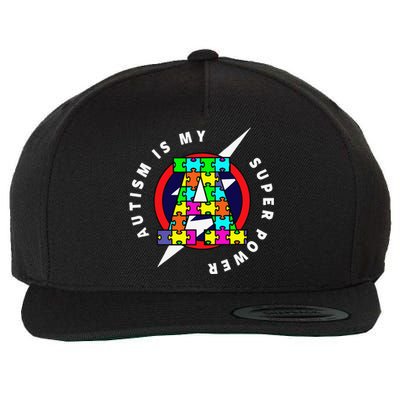 AUTISM, AUTISM SUPERHERO, AUTISM SUPERPOWER Wool Snapback Cap