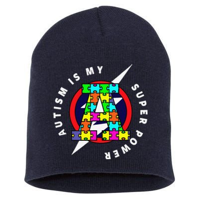 AUTISM, AUTISM SUPERHERO, AUTISM SUPERPOWER Short Acrylic Beanie