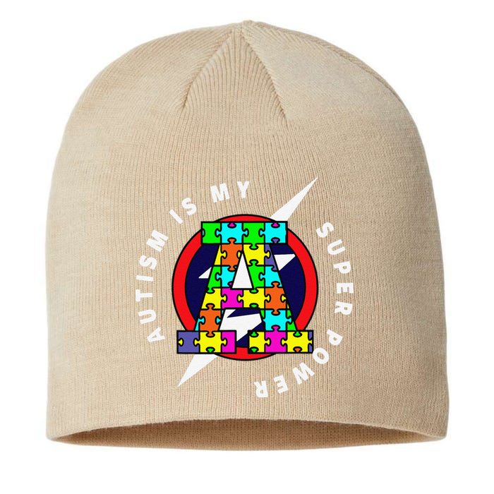 AUTISM, AUTISM SUPERHERO, AUTISM SUPERPOWER Sustainable Beanie