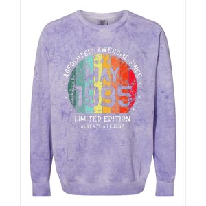 Absolutely Awesome Since May 1995 Man Woman Birthday Colorblast Crewneck Sweatshirt