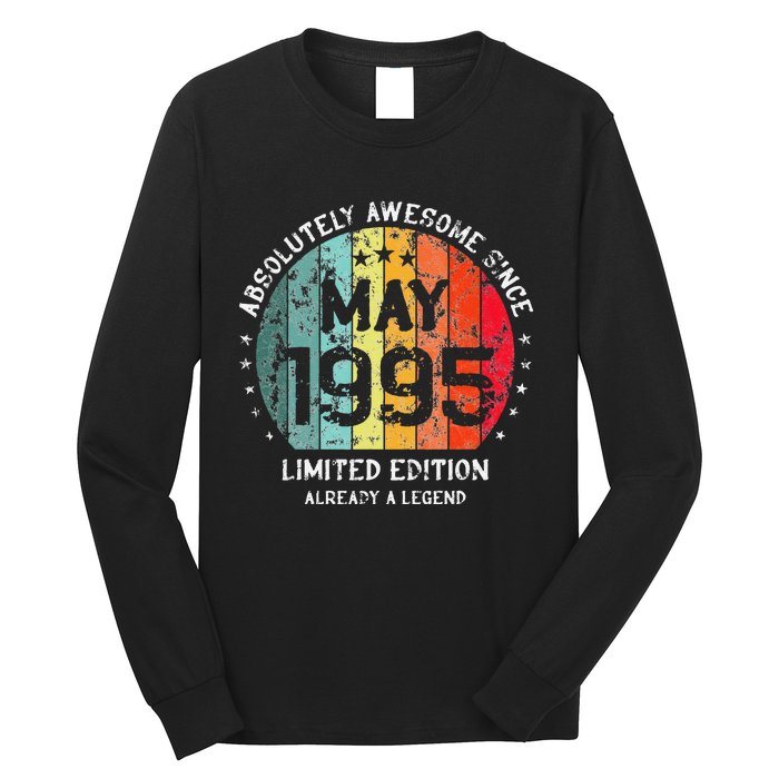 Absolutely Awesome Since May 1995 Man Woman Birthday Long Sleeve Shirt