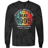 Absolutely Awesome Since May 1995 Man Woman Birthday Tie-Dye Long Sleeve Shirt