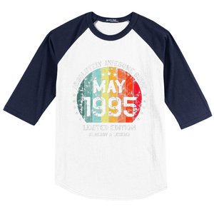 Absolutely Awesome Since May 1995 Man Woman Birthday Baseball Sleeve Shirt