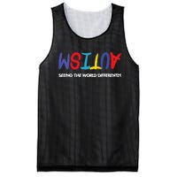 Autism Awareness Seeing The World Differently Mesh Reversible Basketball Jersey Tank