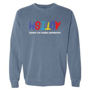 Autism Awareness Seeing The World Differently Garment-Dyed Sweatshirt