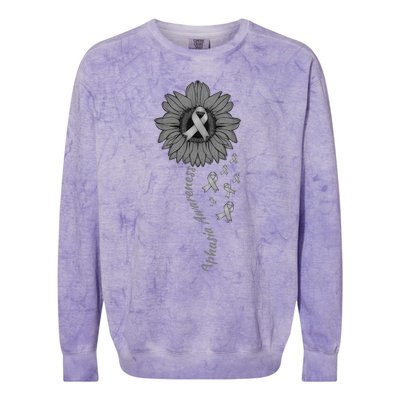 Aphasia Awareness Sunflower Gift Colorblast Crewneck Sweatshirt