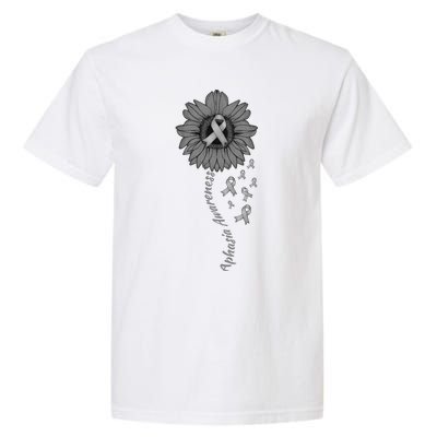 Aphasia Awareness Sunflower Gift Garment-Dyed Heavyweight T-Shirt