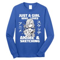 Anime And Sketching Just A Who Loves Anime Cute Gift Long Sleeve Shirt