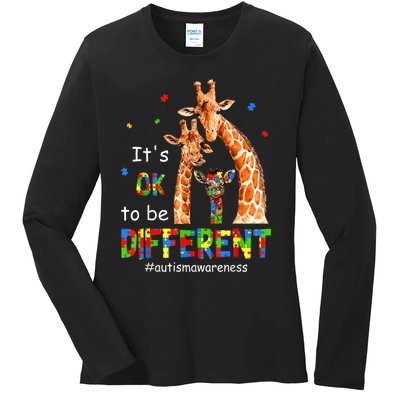 Autism Awareness Shirts Wo Teacher Its Ok To Be Different Ladies Long Sleeve Shirt