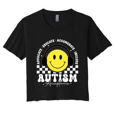 Autism Acceptance Special Education Teacher Crop Top