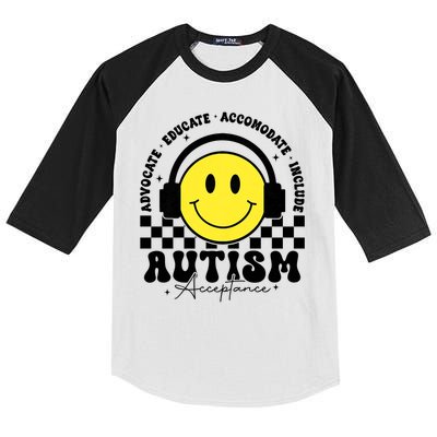 Autism Acceptance Special Education Teacher Kids Colorblock Raglan Jersey