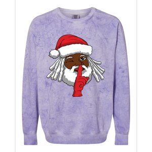 African American Santa Claus Christmas Party Decor Colorblast Crewneck Sweatshirt