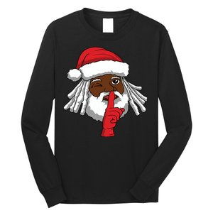 African American Santa Claus Christmas Party Decor Long Sleeve Shirt