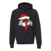 African American Santa Claus Christmas Party Decor Premium Hoodie