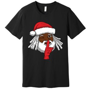 African American Santa Claus Christmas Party Decor Premium T-Shirt